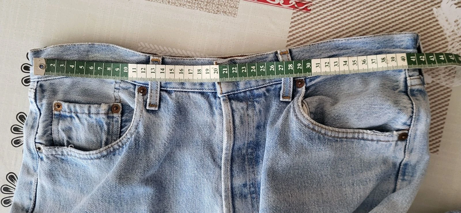 Jeans Levi's 501 TFr40/TUS30 - Azul Claro - Vintage anos 90 - Feito na França - 100% Algodão em OT – photo 11